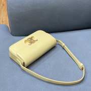 Celine Triomphe Shoulder Bag 194143 Light Yellow 20CM - 6