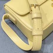 Celine Triomphe Shoulder Bag 194143 Light Yellow 20CM - 5