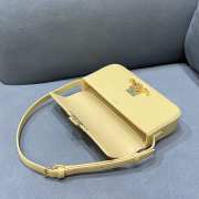 Celine Triomphe Shoulder Bag 194143 Light Yellow 20CM - 4