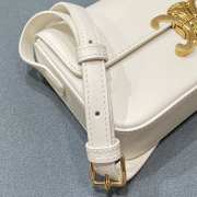 Celine Triomphe Shoulder Bag 194143 White 20CM - 6