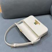 Celine Triomphe Shoulder Bag 194143 White 20CM - 2