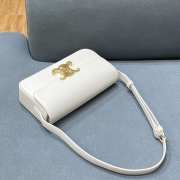 Celine Triomphe Shoulder Bag 194143 White 20CM - 4