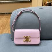 Celine Triomphe Shoulder Bag 194143 Light Pink 20CM - 1