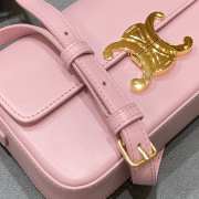 Celine Triomphe Shoulder Bag 194143 Light Pink 20CM - 2