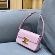 Celine Triomphe Shoulder Bag 194143 Light Pink 20CM - 3