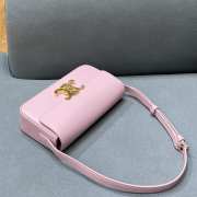 Celine Triomphe Shoulder Bag 194143 Light Pink 20CM - 5