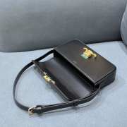 Celine Triomphe Shoulder Bag 194143 Black 20CM - 4