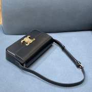 Celine Triomphe Shoulder Bag 194143 Black 20CM - 2