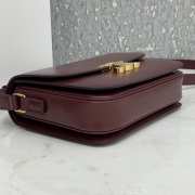 Celine Triomphe Shoulder Bag Dark Red 22CM - 5