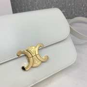 Celine Triomphe Shoulder Bag White 22CM - 6