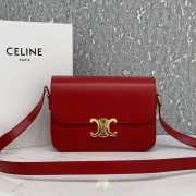 Celine Triomphe Shoulder Bag Red 22CM - 1