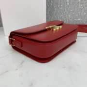 Celine Triomphe Shoulder Bag Red 22CM - 2