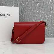 Celine Triomphe Shoulder Bag Red 22CM - 4