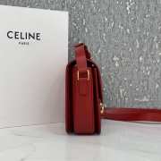 Celine Triomphe Shoulder Bag Red 22CM - 5