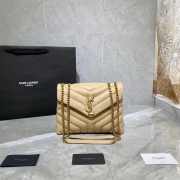 YSL Loulou Small Shoulder Bag Beige 23CM - 6