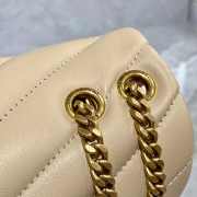 YSL Loulou Small Shoulder Bag Beige 23CM - 4