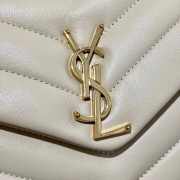 YSL Loulou Small Shoulder Bag Beige 23CM - 2