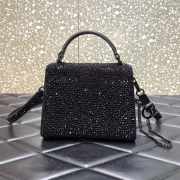 Valentino Mini Vsling Handbag with Sparkling Embroidery Black - 4