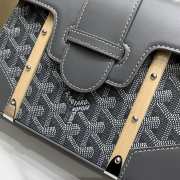 Goyard Saigon Mini Handbag Grey 21cm - 6