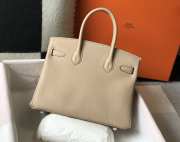 Hermes Birkin Bag Epsom Leather Beige 25cm - 4