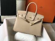 Hermes Birkin Bag Epsom Leather Beige 25cm - 3