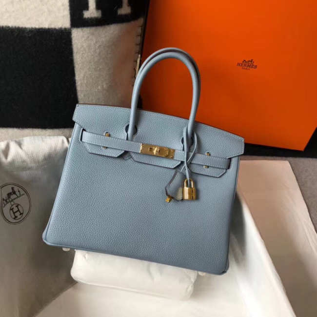 Hermes Birkin Small Bag Blue 25cm - 1