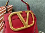 Valentino V Logo Bucket Bag Red 20cm - 5