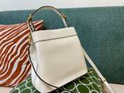 Valentino V Logo Bucket Bag White 20cm - 4