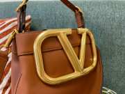 Valentino V Logo Bucket Bag Brown 20cm - 2