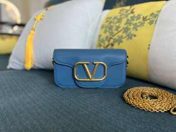 Valentino Garavani Small Shoulder Bag 19cm Blue