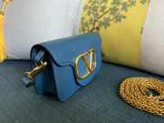 Valentino Garavani Small Shoulder Bag 19cm Blue - 4