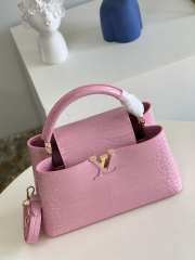 Louis Vuitton Capucines Crocodile Bag 31cm Pink  - 6