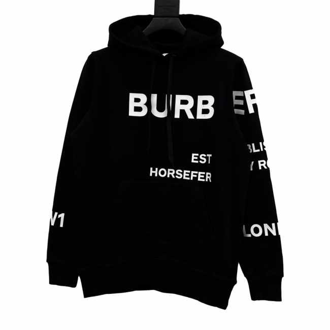 Burberry Horseferry Print Cotton Oversized Hoodie - 1