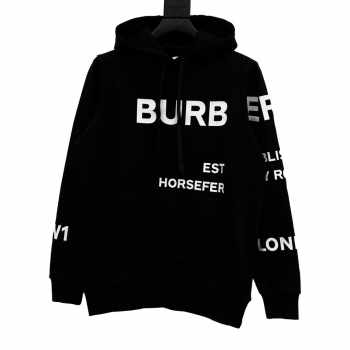 Burberry Horseferry Print Cotton Oversized Hoodie