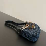 Fendi O'Lock Swing Shoulder Bag Blue 32cm - 4