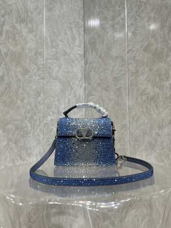 Valentino Vlogo Signature Chain Bag 19cm Blue