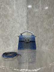 Valentino Vlogo Signature Chain Bag 19cm Blue - 6