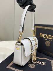 Fendi X Varsace Axillary Bag White 20cm - 5