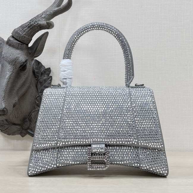 Balenciaga Hourglass Bag Silver 23cm - 1