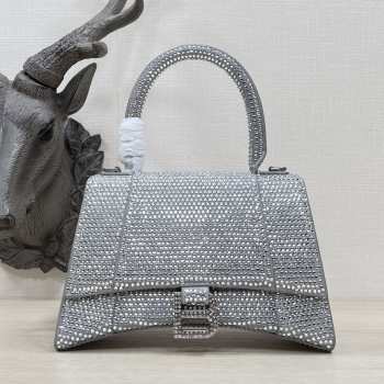 Balenciaga Hourglass Bag Silver 23cm