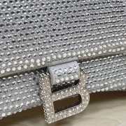 Balenciaga Hourglass Bag Silver 23cm - 3