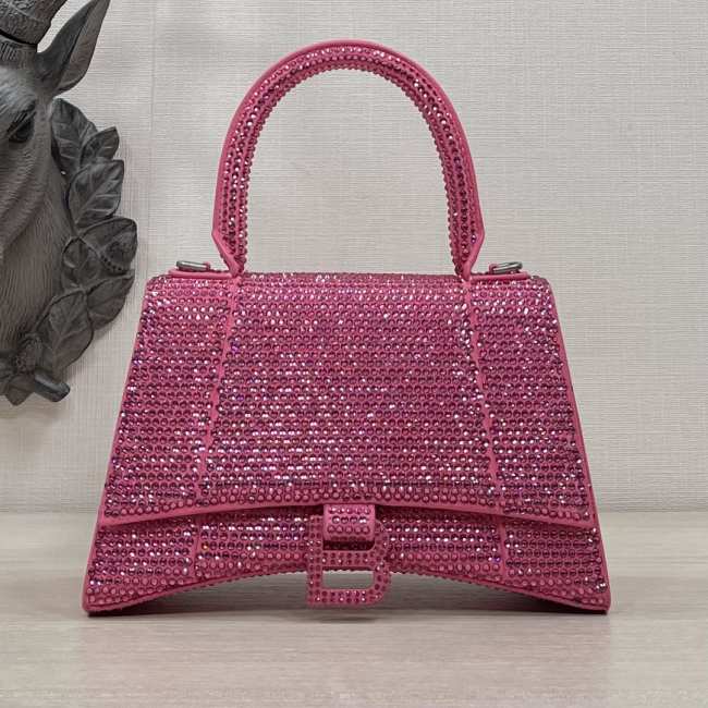 Balenciaga Hourglass Bag Rose Pink 23cm - 1