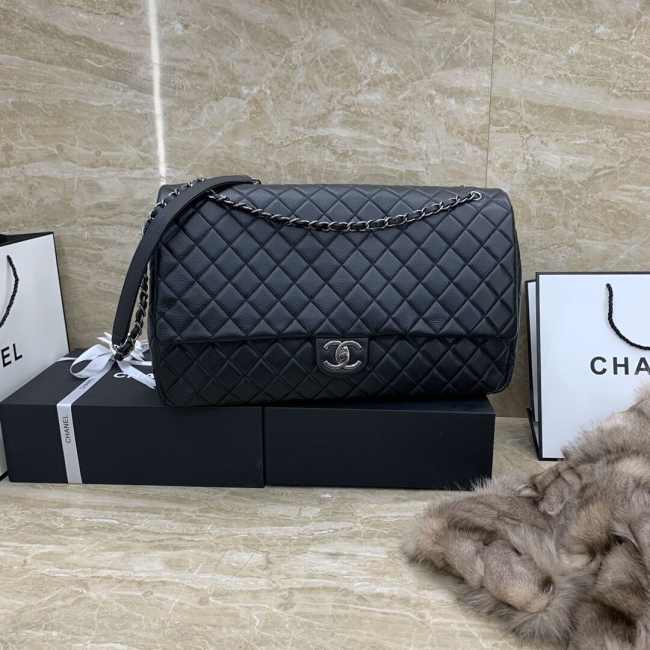 Chanel XXL Travel Flap Bag Black 46cm - 1