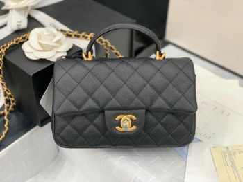 Chanel Flap Bag with Top Handle Black