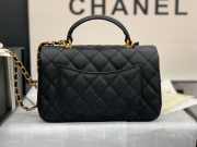 Chanel Flap Bag with Top Handle Black - 5