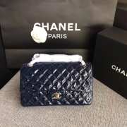 Chanel Flap Navy Blue Bag With Silver Hardware 25cm - 1