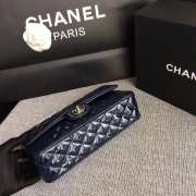 Chanel Flap Navy Blue Bag With Silver Hardware 25cm - 4