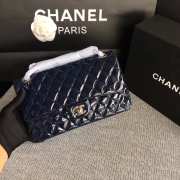 Chanel Flap Navy Blue Bag With Silver Hardware 25cm - 3