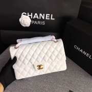 Chanel Flap White Bag With Gold Hardware 25cm - 4