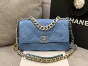 Chanel 19 Demin Bag 30cm Blue - 1